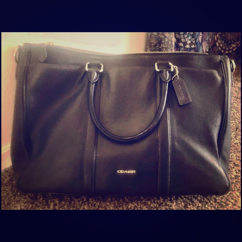 Coach Perry Metropolitan Tote Laptop Bag- Black